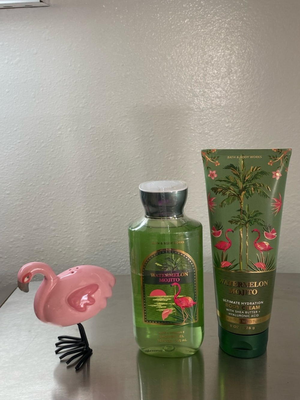 NEW-BATH AND BODY WORKS WATERMELON MOJITO SHOWER GEL AND BODY CREAM SET - Picture 4 of 9